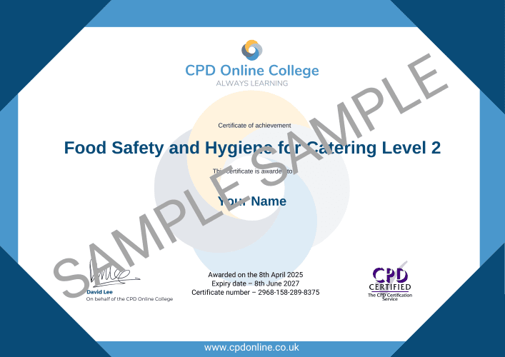 Food Safety and Hygiene for Catering Level 2 Certificate
