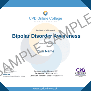 Bipolar Disorder Awareness CPD Certificate