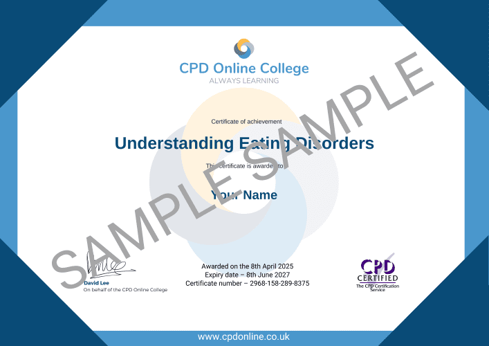 Understanding Eating Disorders certificate