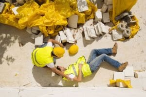 Injured builder