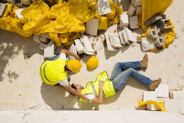 Injured builder