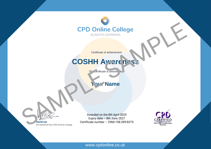 COSHH Awareness Certificate