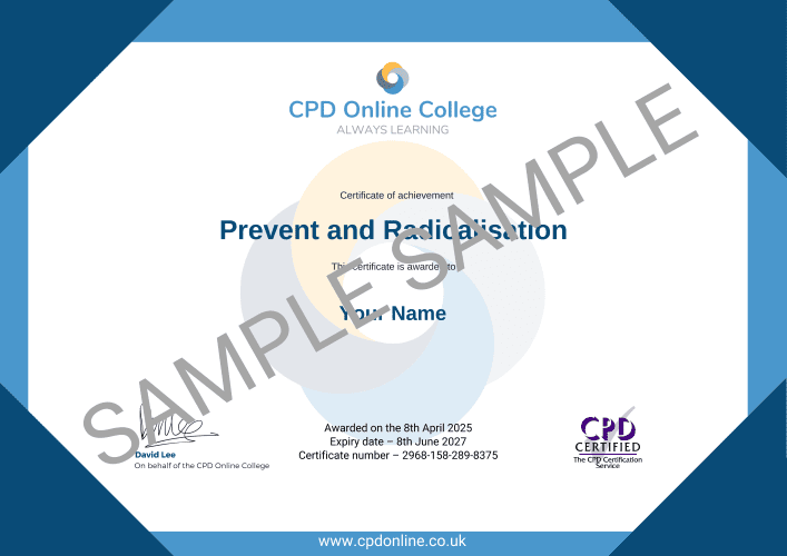 Prevent and Radicalisation certificate