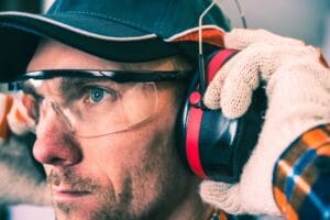 Worker wearing ppe equipment