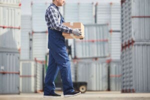 Worker being careful to prevent workplace injury