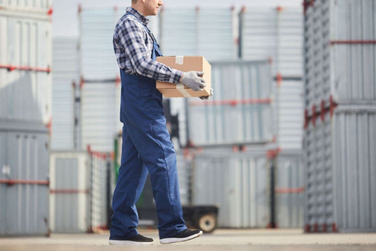 Worker being careful to prevent workplace injury