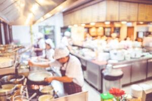 Chefs practicing kitchen safety