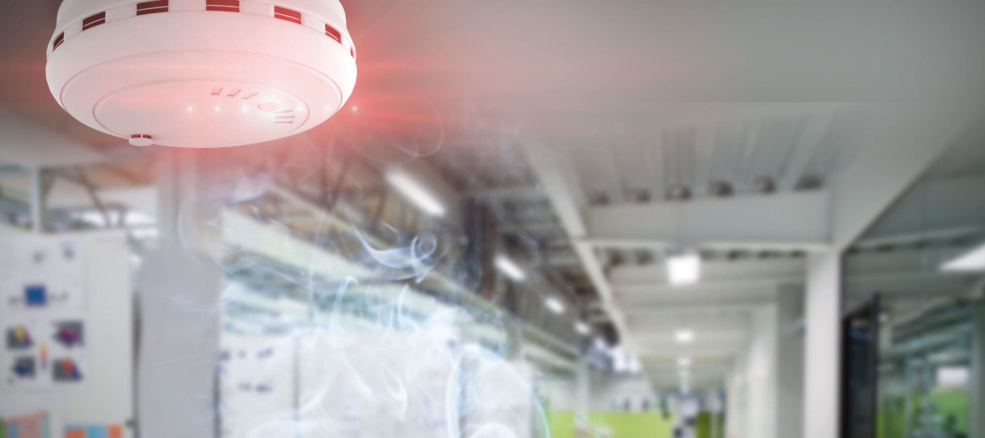Fire and carbon monoxide detector flashing