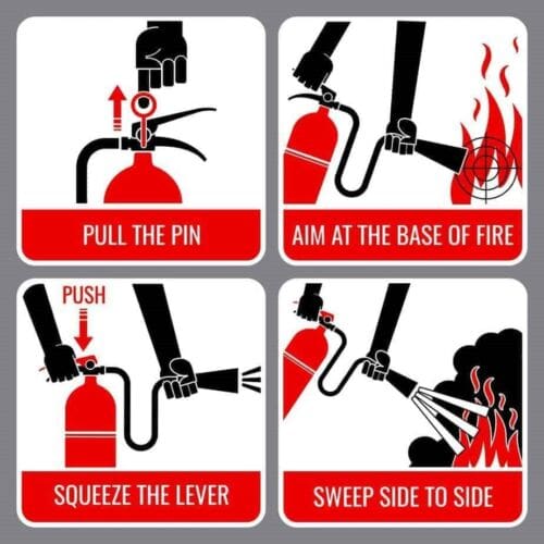 How to use a fire extinguisher