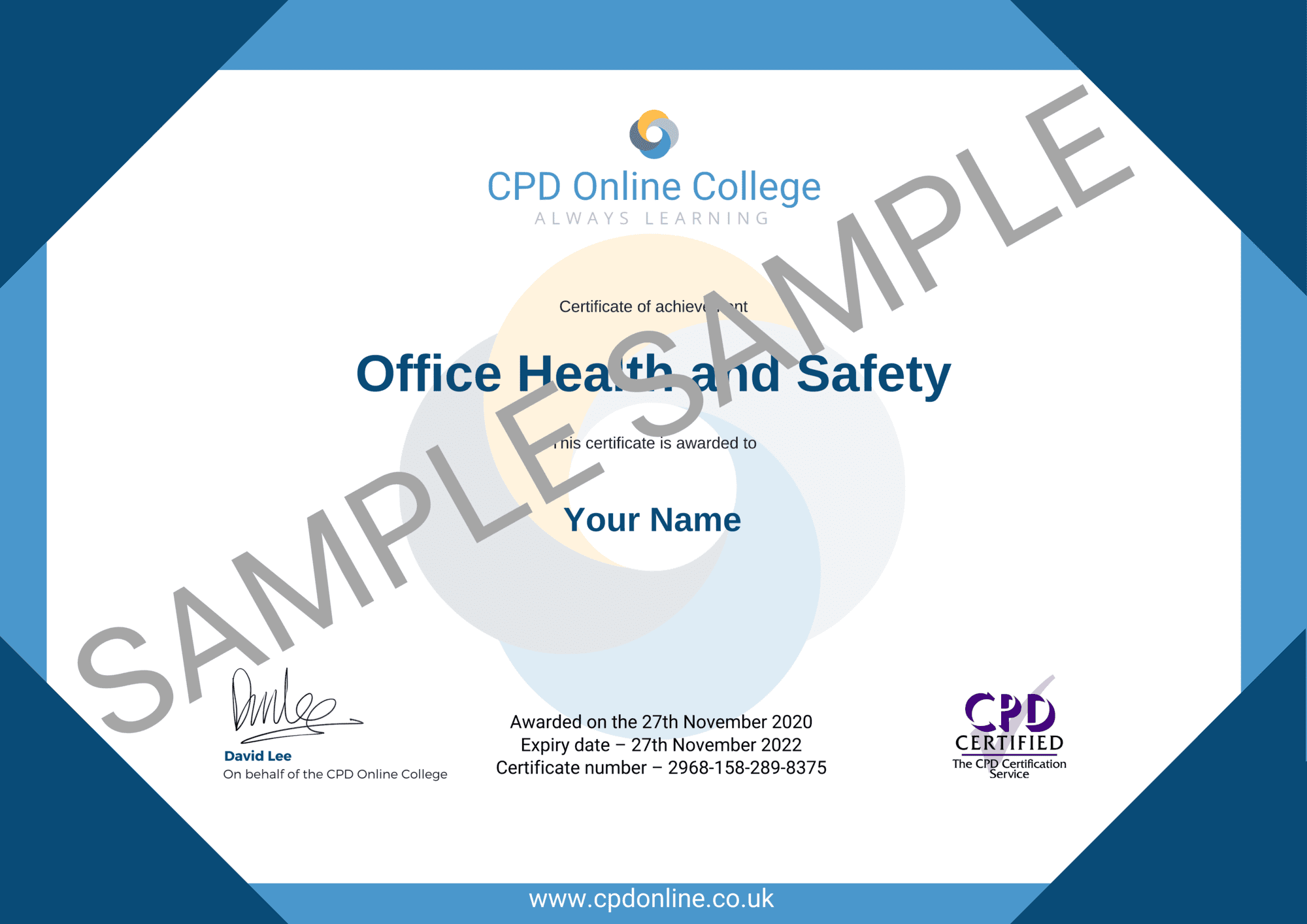 Office Health and Safety CPD Certificate