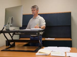 Using a standing desk correctly