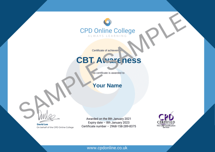 CBT Awareness CPD Certificate