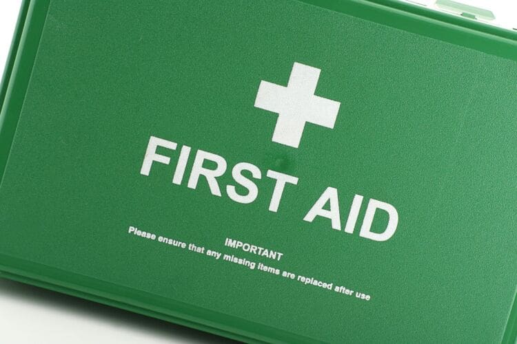 The requirements for a first aid kit