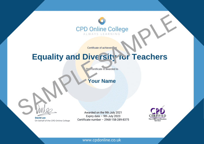 Equality and Diversity for Teachers CPD Certificate