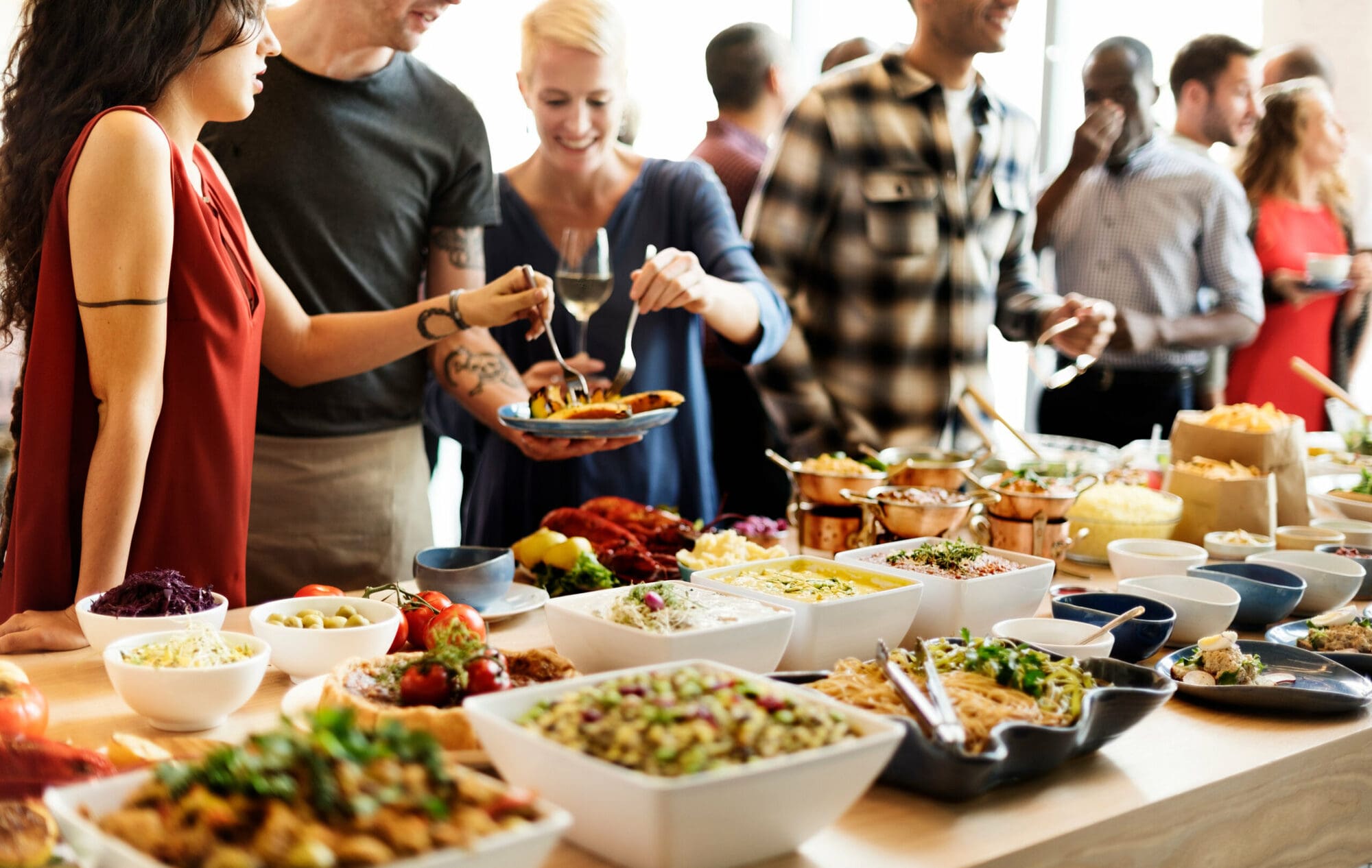 Buffets mean food is left out for a lng time leaving them at risk