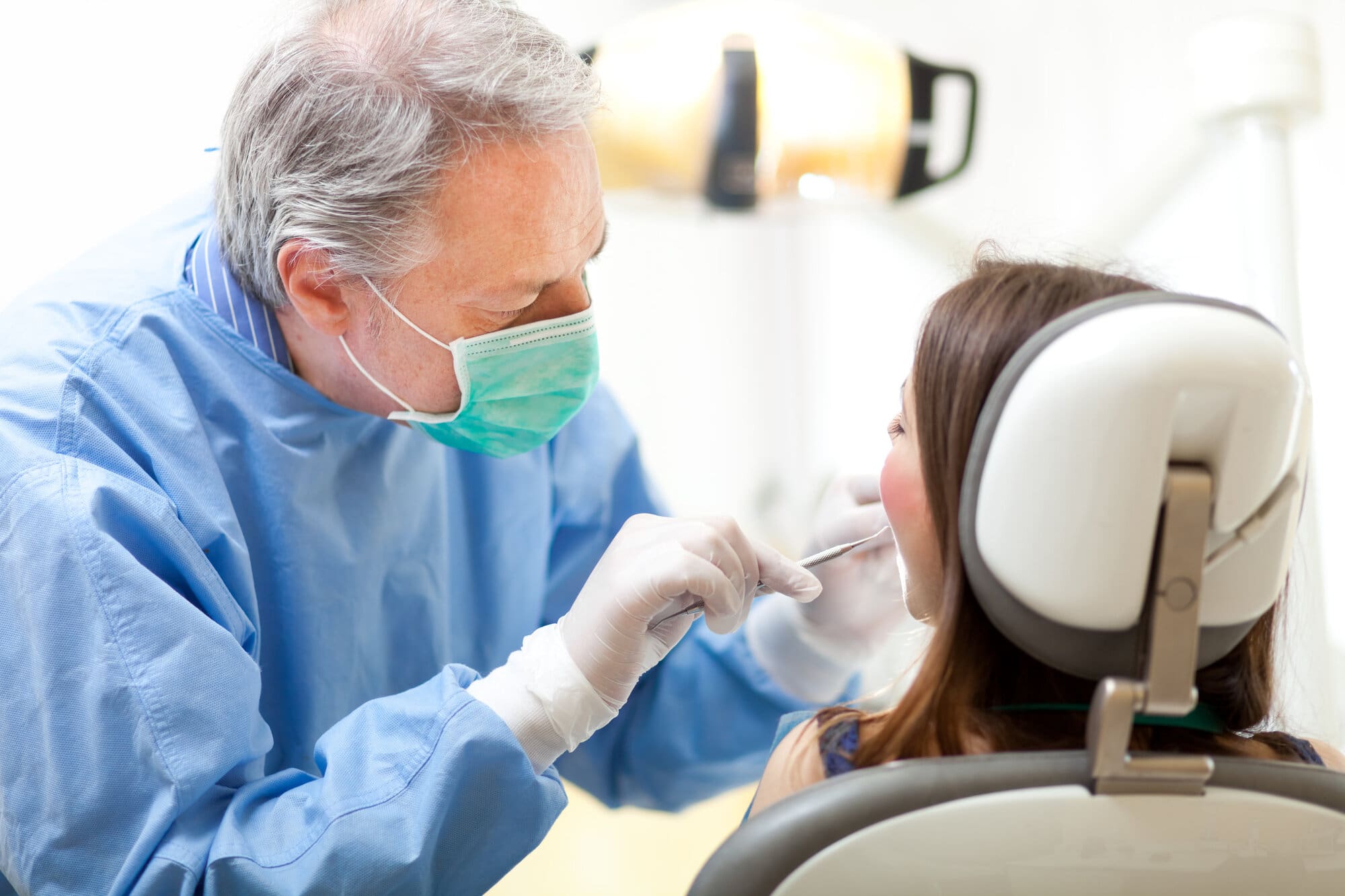 Orthodontist at work