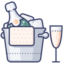 Champagne bottle icon