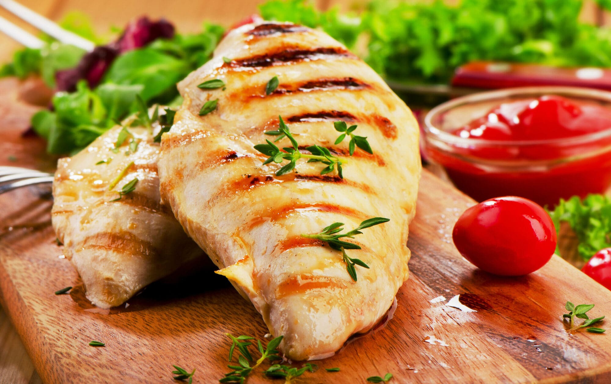 Chicken breast freshly cooked