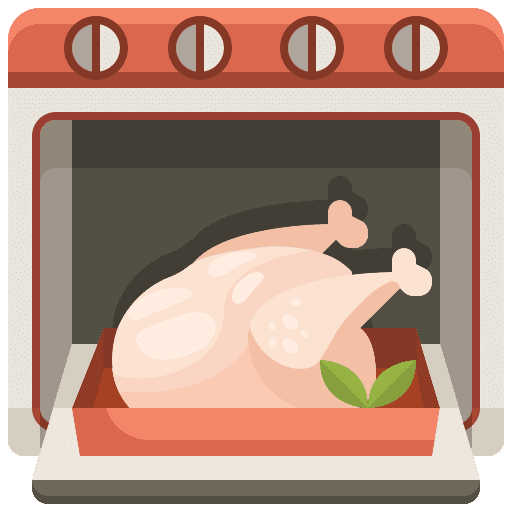 chicken in oven icon