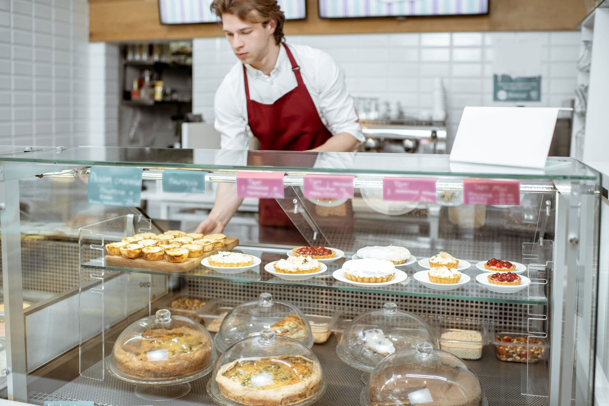 Coffee shop cake counter