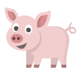 Happy Pig Cartoon