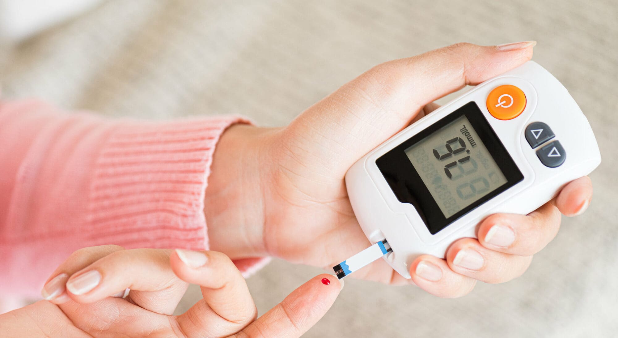 Woman with diabetes