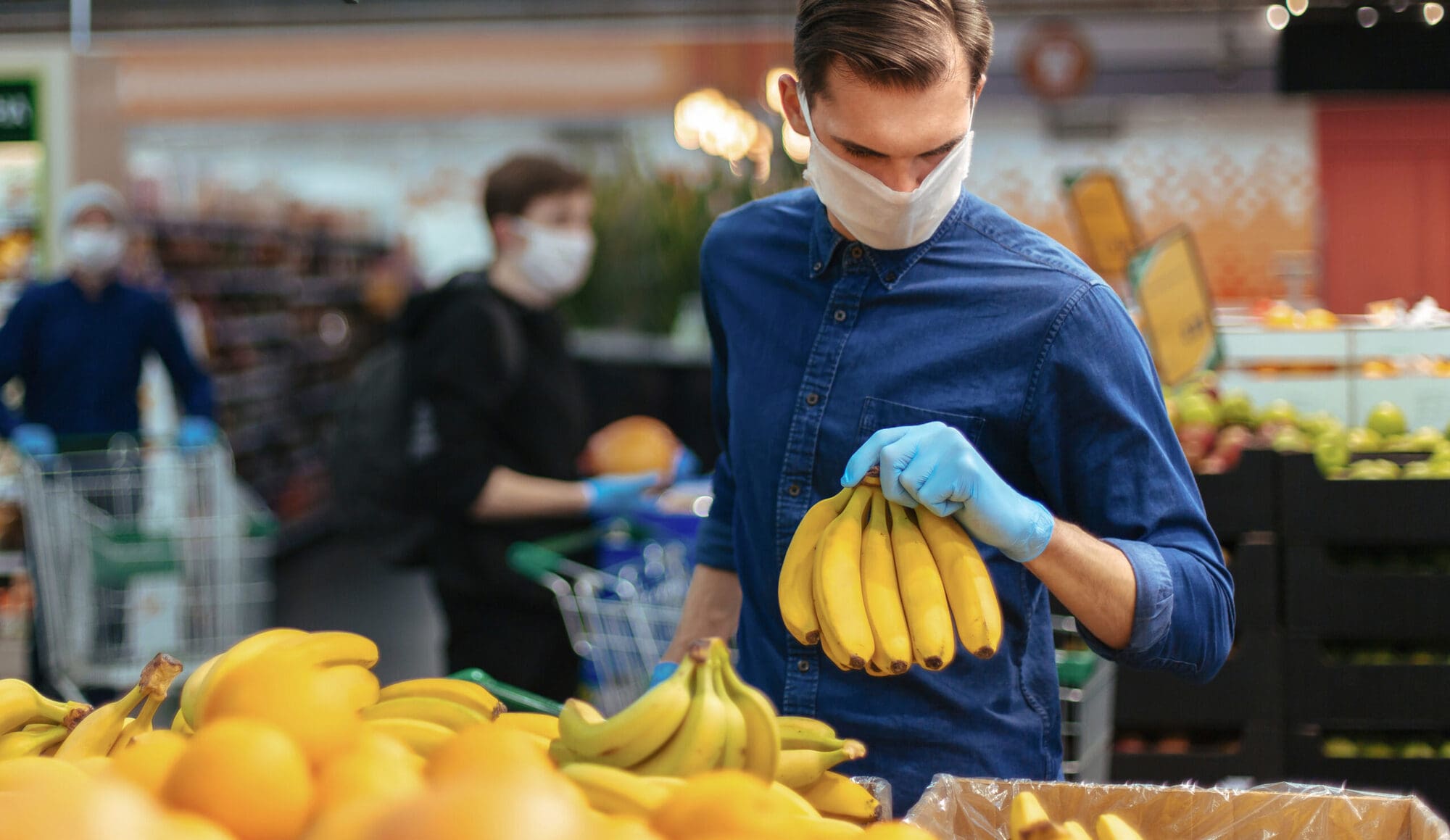 A shop at the start of the pandemic