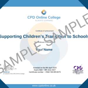 Supporting Children’s Transition to Schools Certificate