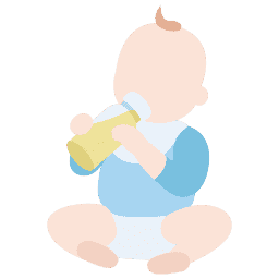 Baby drinking bottle