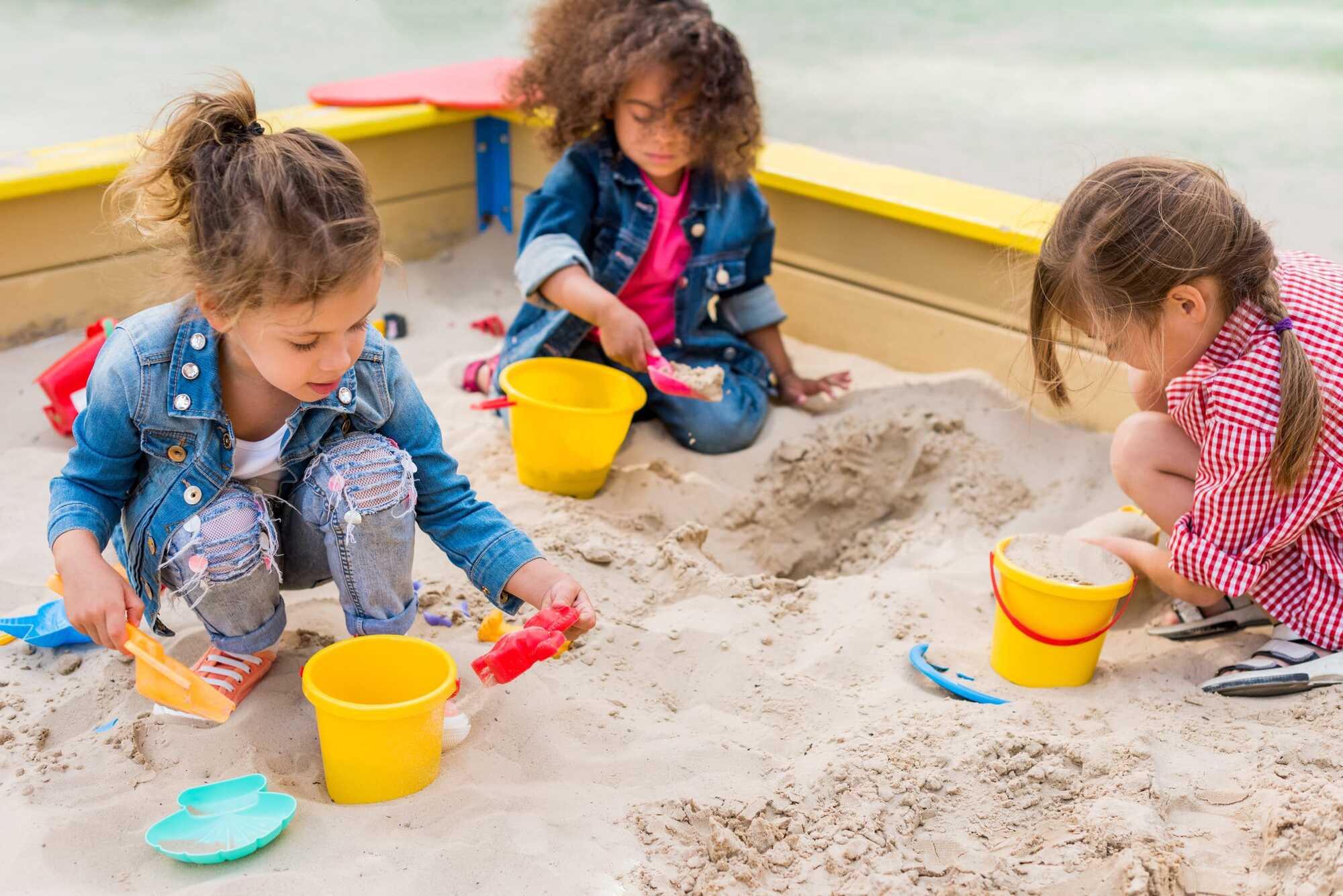 Children playing in sand pit
