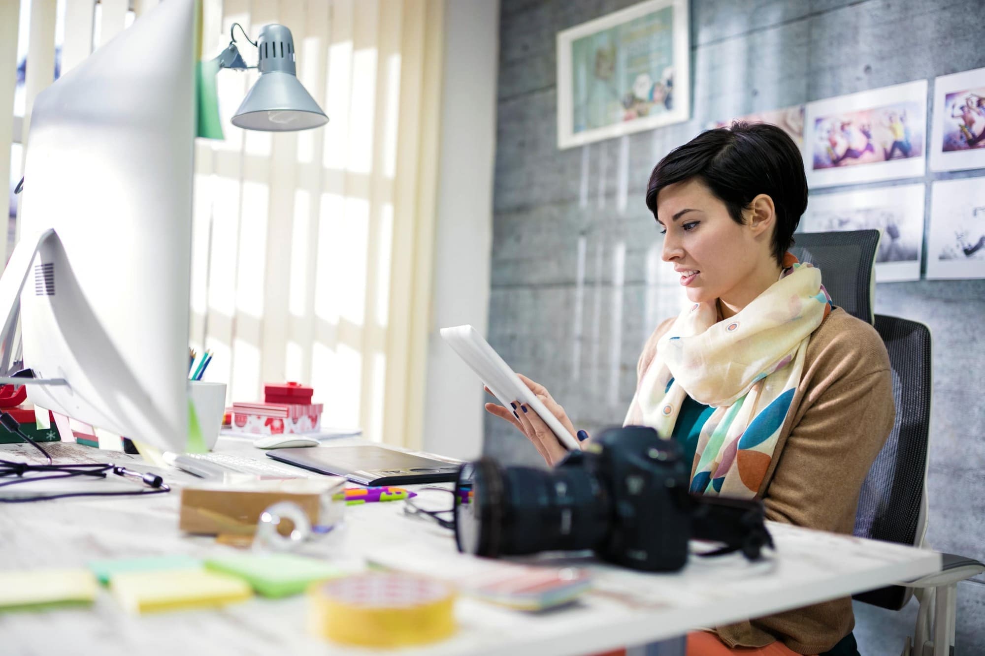 Woman setting up new business