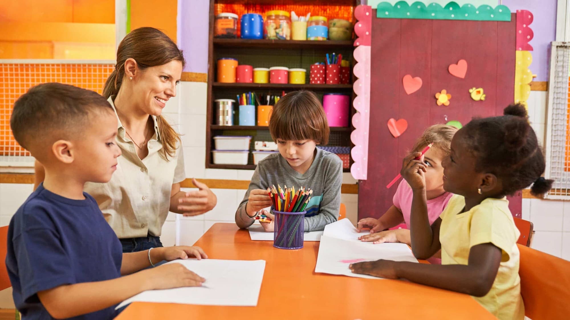 Young children in day nursery