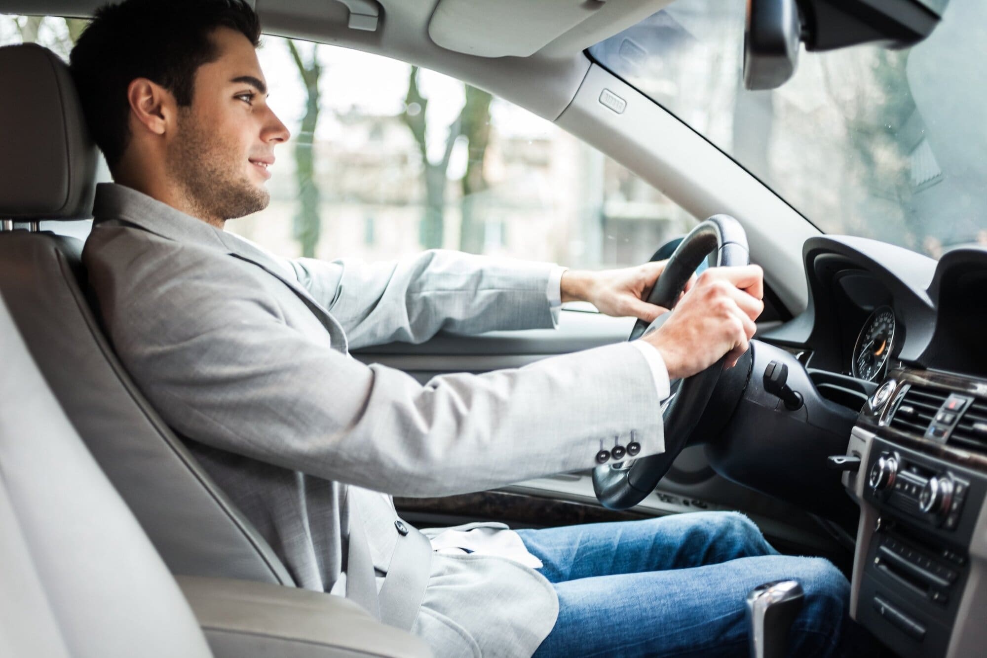 Barrister driving to client