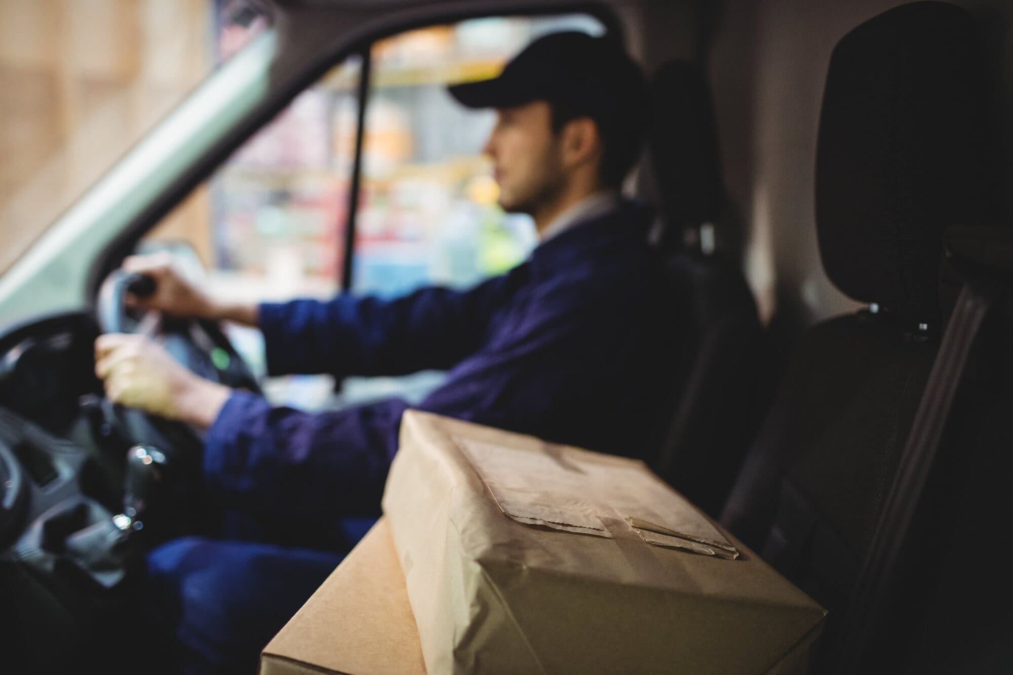 Courier travelling for their job