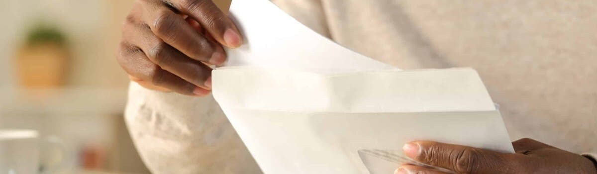 Employee receiving letter from employer Employee recieving redundancy letter