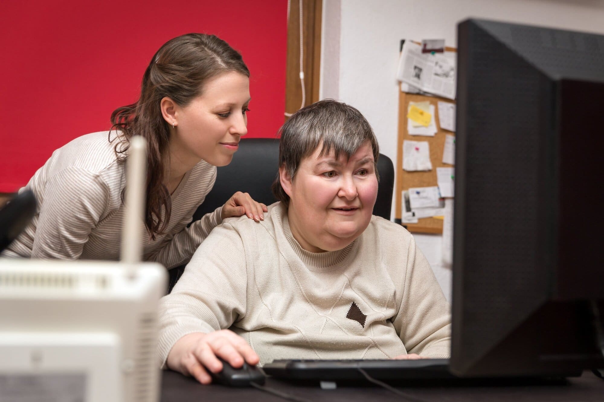Learning disability care worker working late night