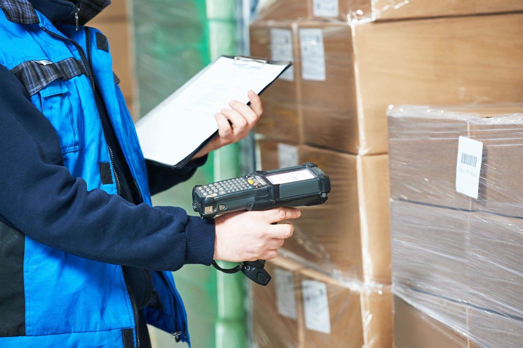 Picking up delivery from warehouse