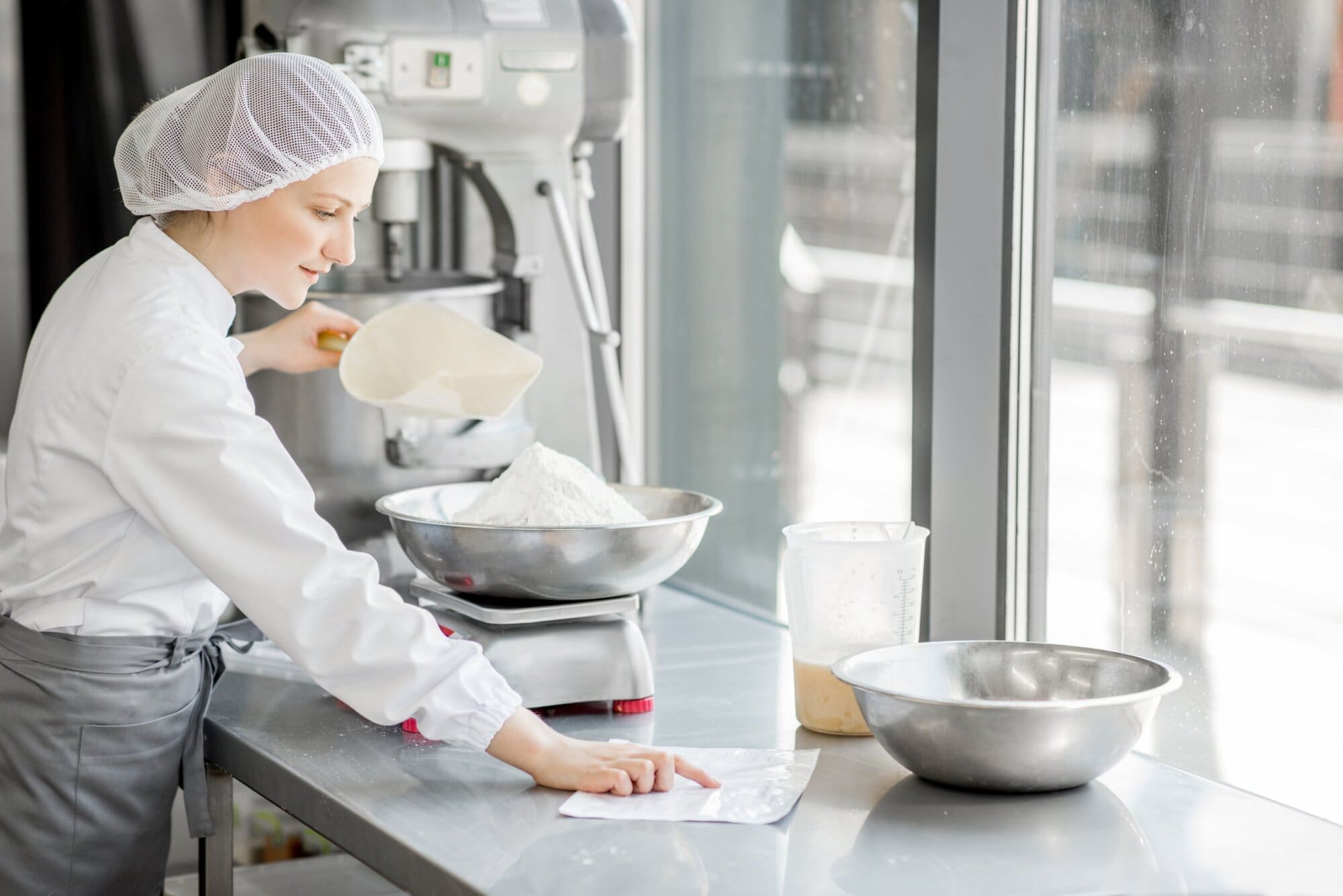 Weighing out ingredients