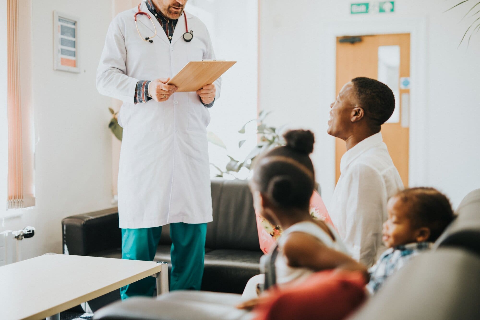 Doctor working in a health centre