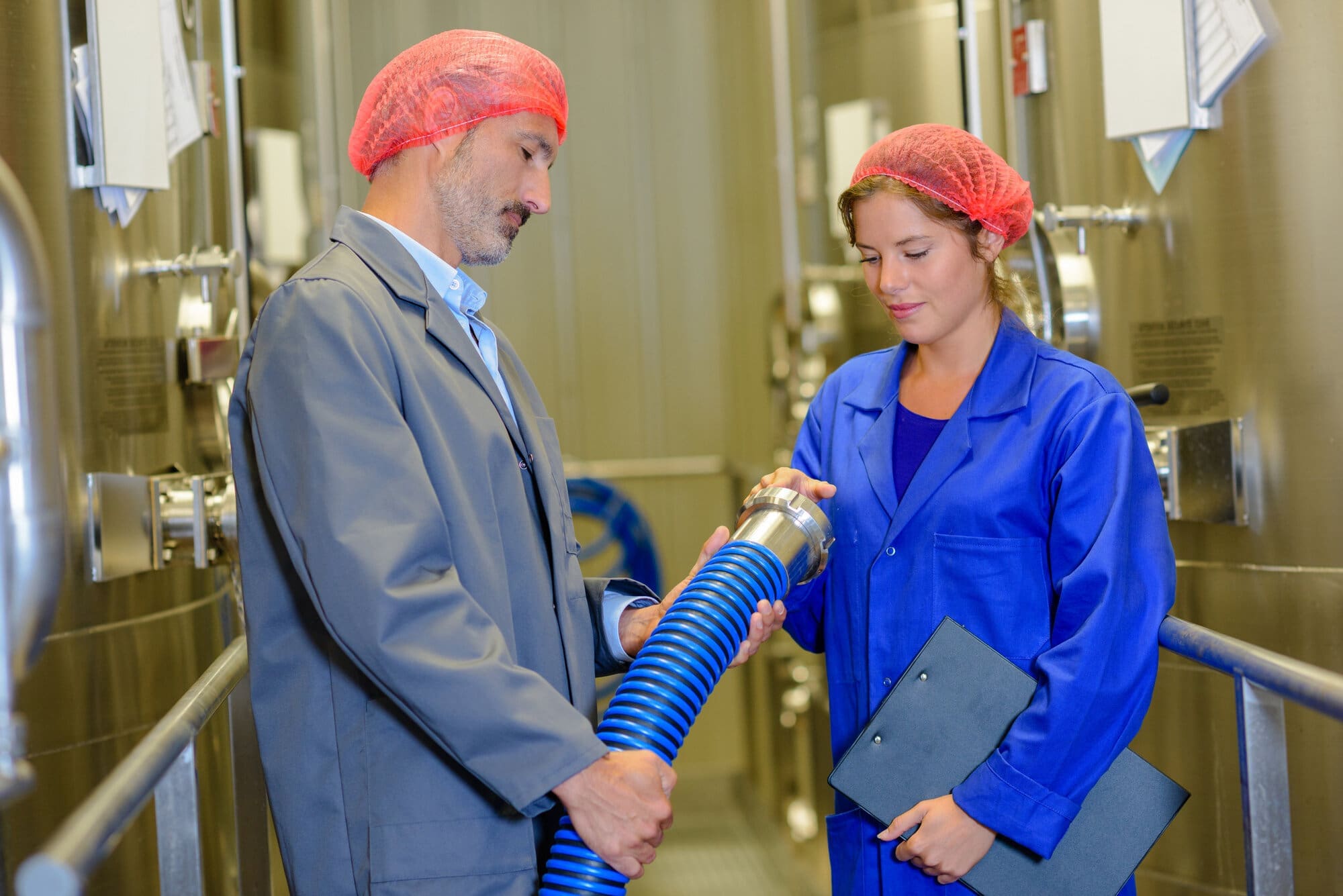 Environmental health officer inspecting premises