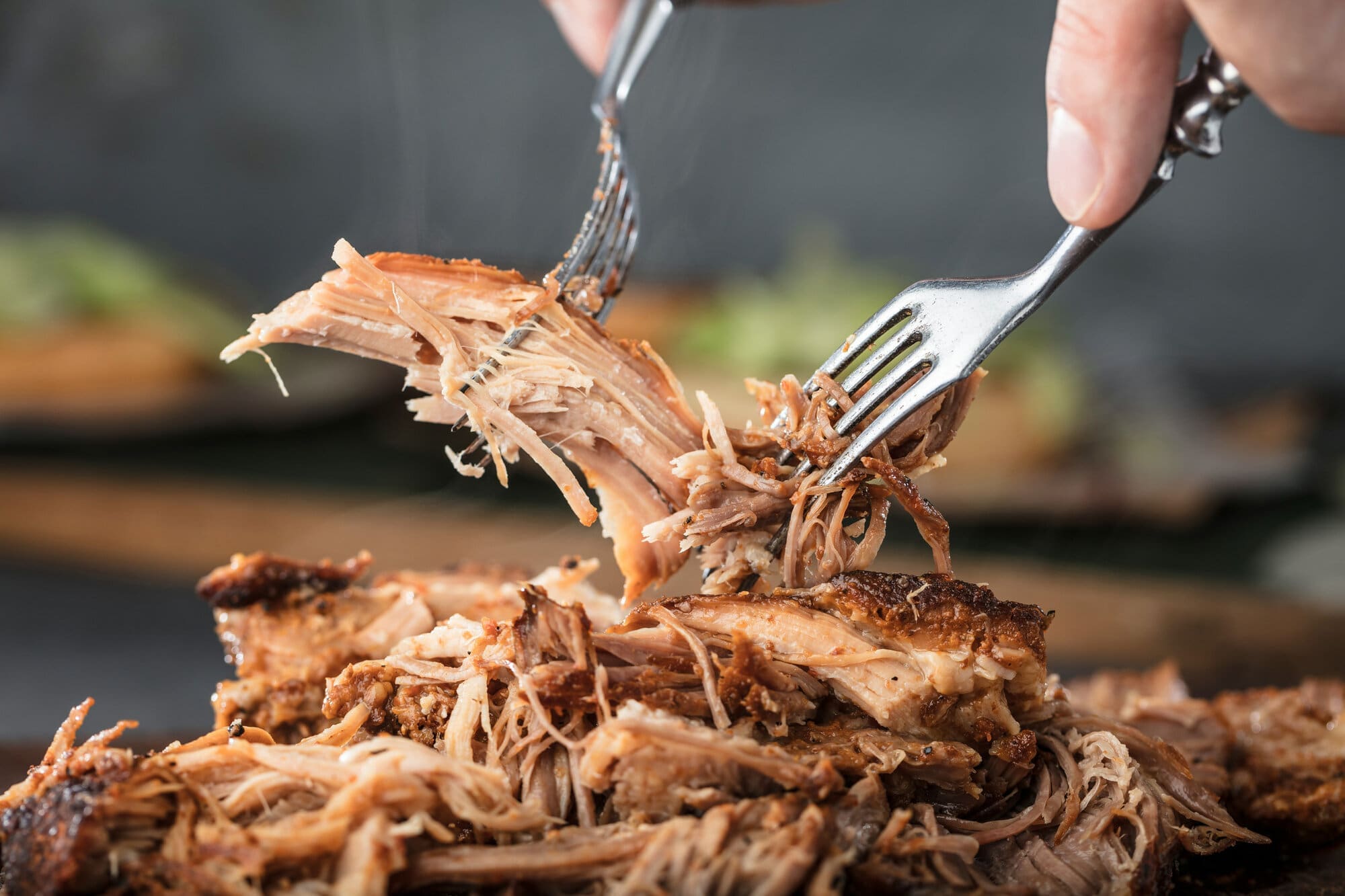 Hog roast pulled pork