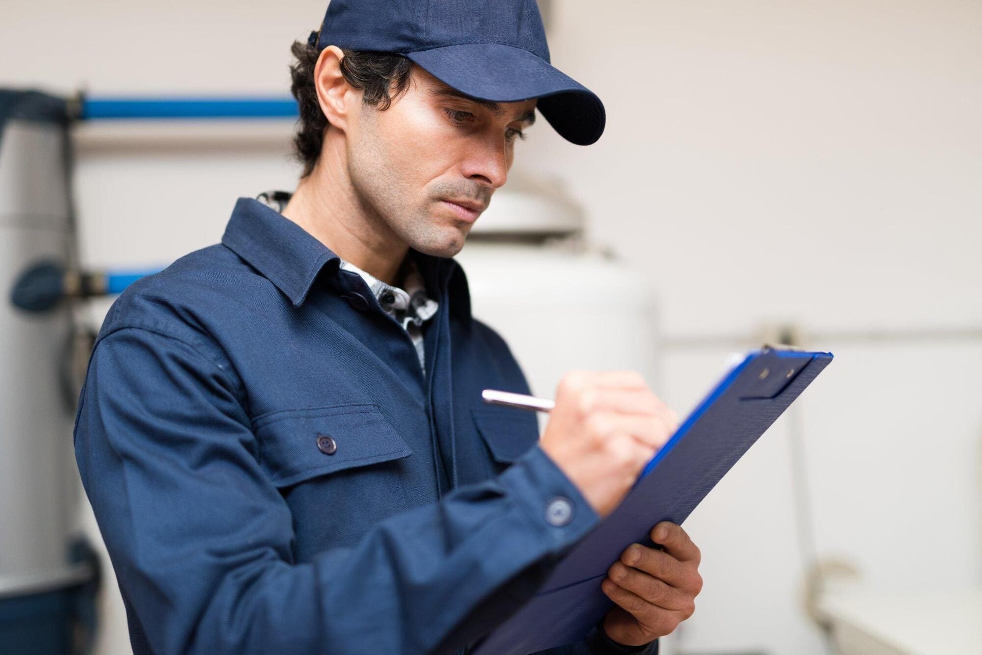 Health and safety officer working in engineering
