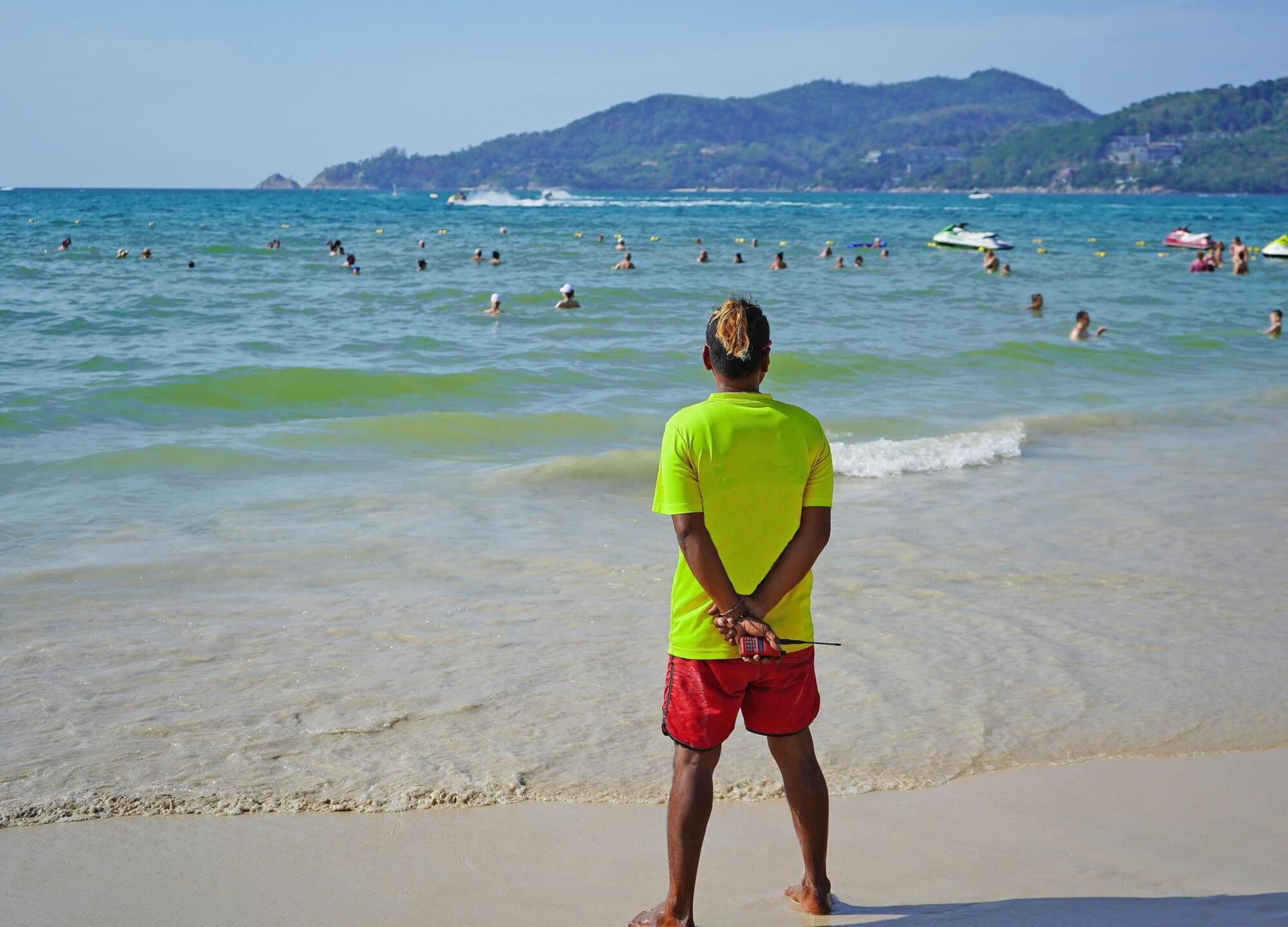 Lifeguard working weekends on a beach