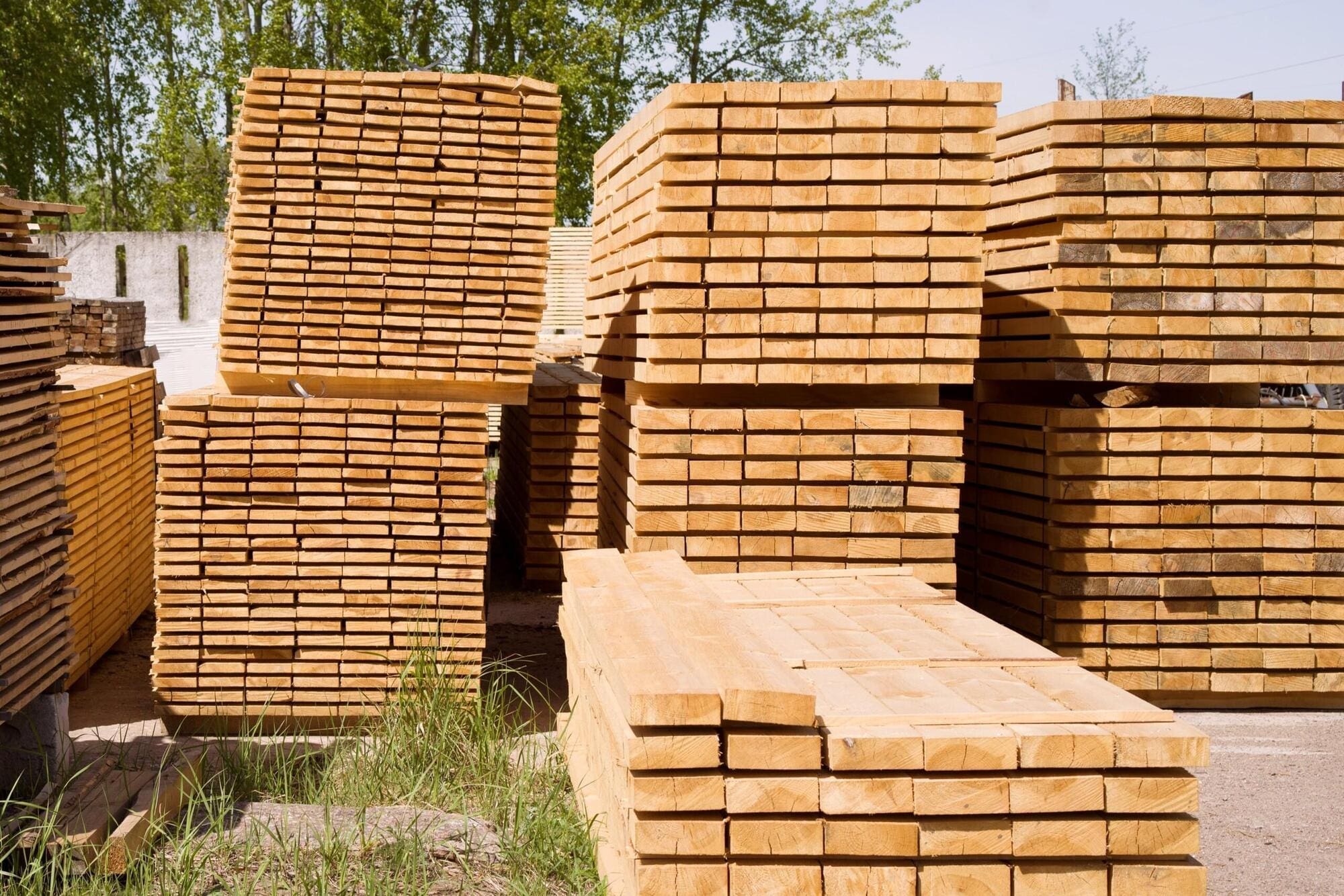 Planks of wood ready for joiners to use