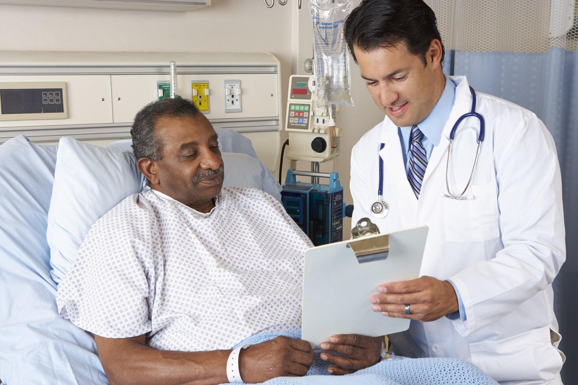 Qualified consultant with patient