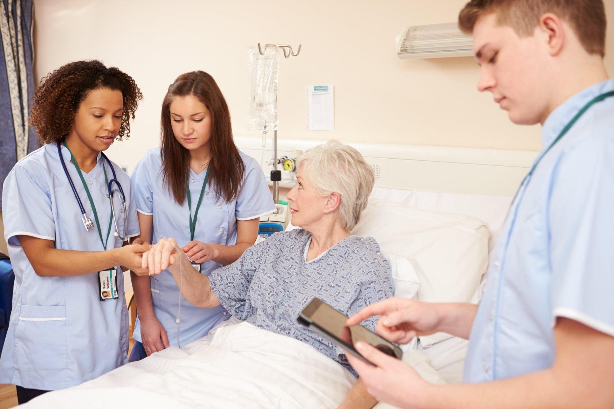 Shadowing doctor in hospital