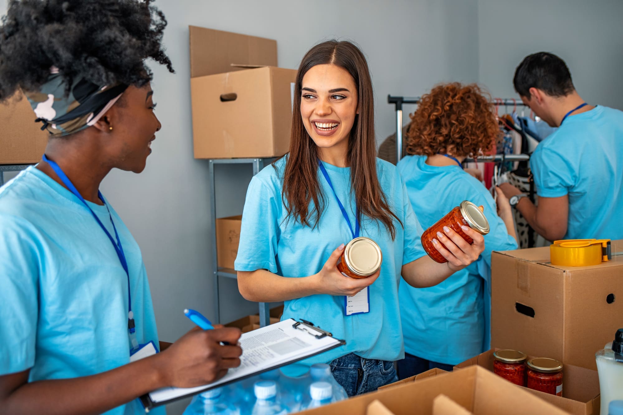 Individuals volunteering to build skills