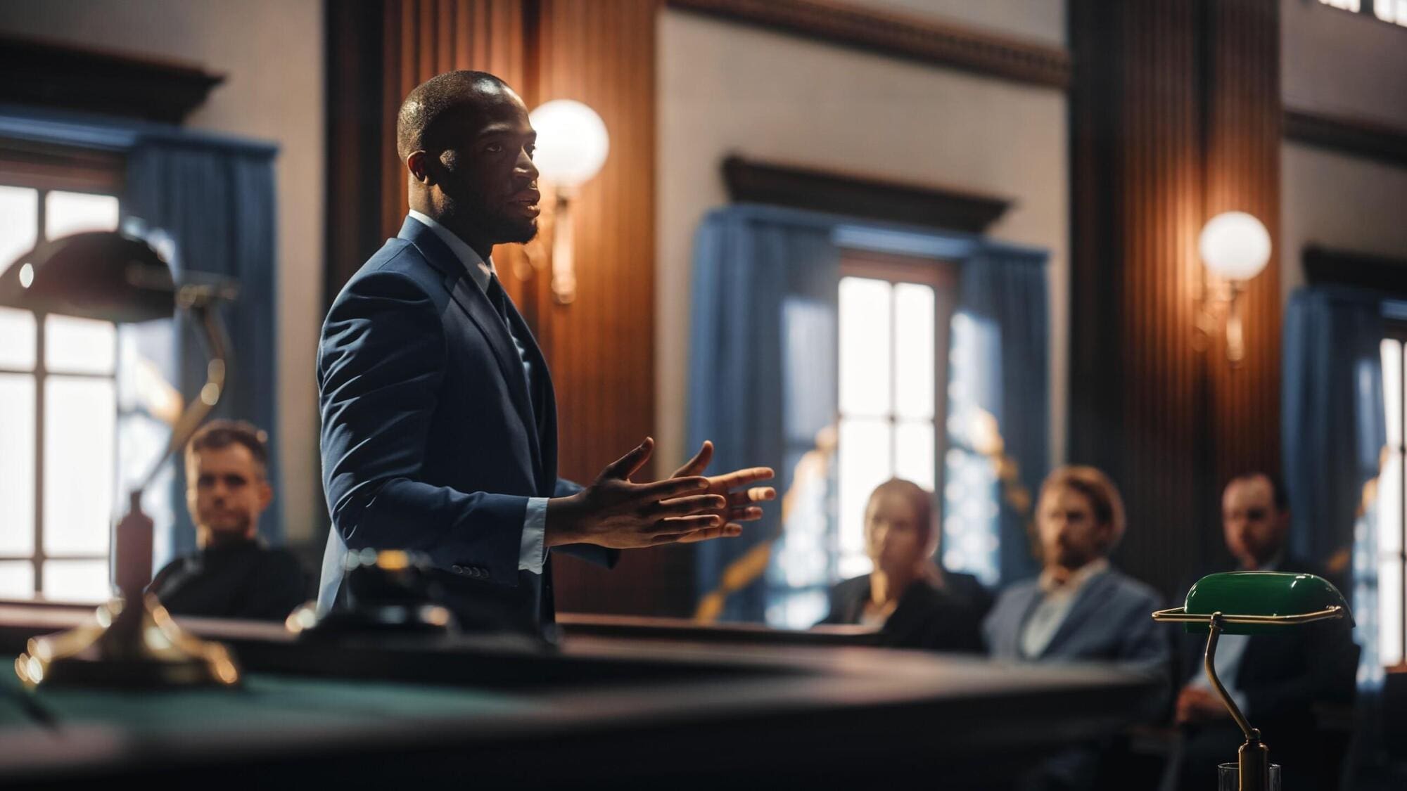Solicitor working in court