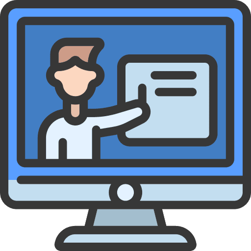 Online Lesson Cartoon
