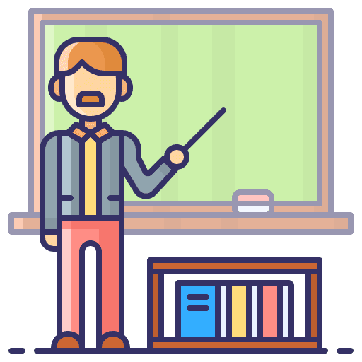 Online teaching cartoon